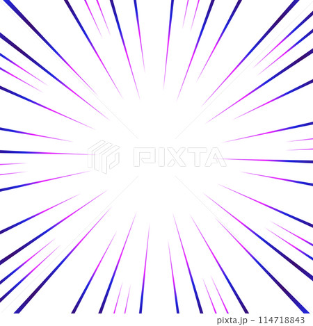 紫色のグラデーションの集中線のイラスト素材 114718843