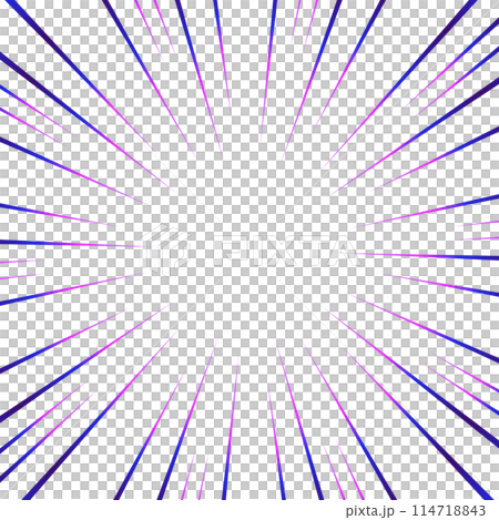 紫色のグラデーションの集中線のイラスト素材 114718843