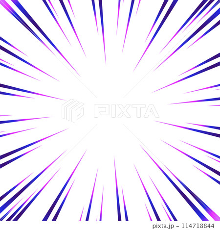 紫色のグラデーションの集中線のイラスト素材 114718844
