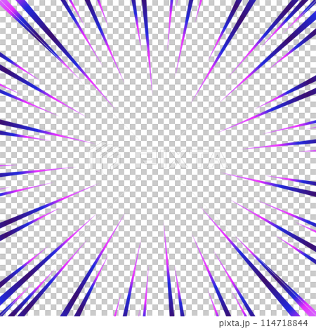 紫色のグラデーションの集中線のイラスト素材 114718844