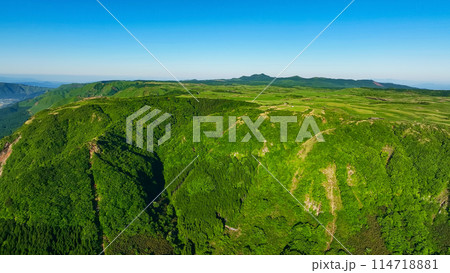 高原の風景 空撮 高原の風景 空撮 114718881