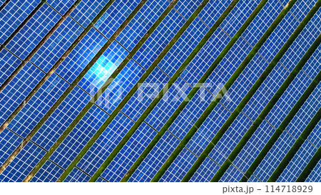 メガソーラー太陽光発電所　空撮 114718929