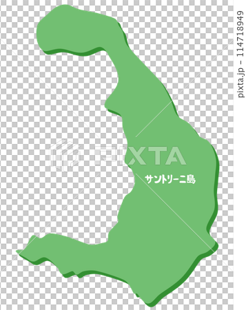 サントリーニ島(ギリシャ)の形 114718949