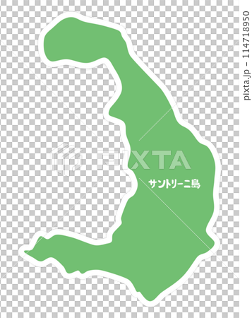Shape of Santorini (Greece) 114718950