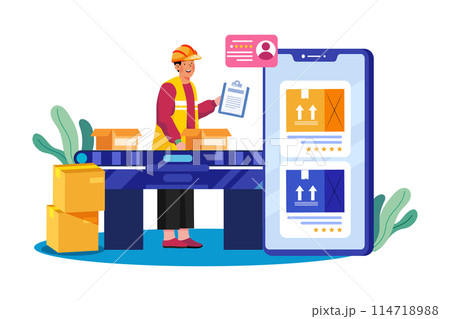 AI optimizes supply chain and logistics. AI optimizes supply chain and logistics. 114718988