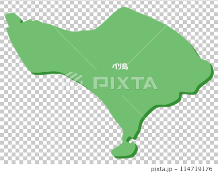 バリ島(インドネシア)の形 114719176