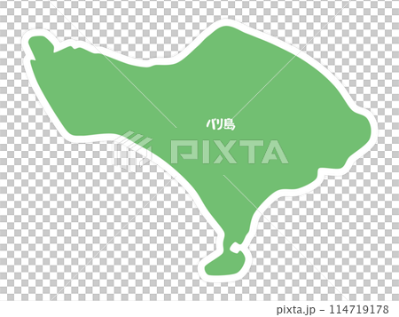 バリ島(インドネシア)の形 バリ島(インドネシア)の形 114719178