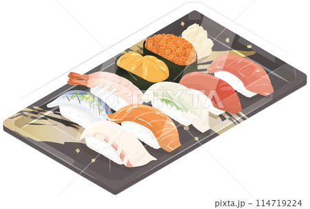 パックに入った寿司 114719224