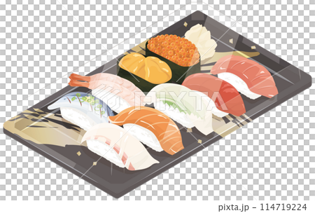 パックに入った寿司 114719224