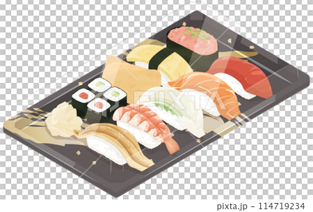 パックに入った寿司 114719234