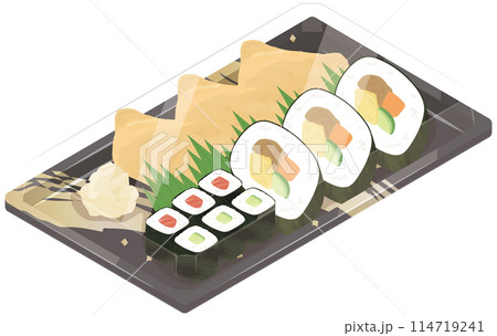 パックに入った助六寿司 114719241