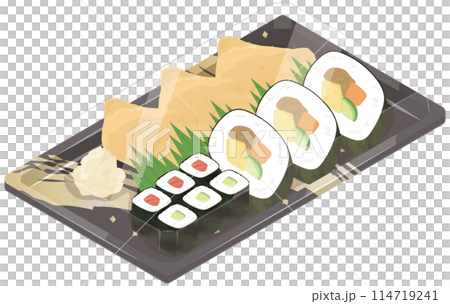 パックに入った助六寿司 114719241