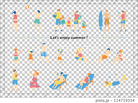 people enjoying summer people enjoying summer 114719334