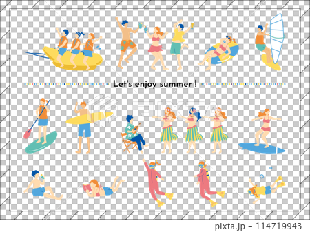 人們享受夏天 114719943