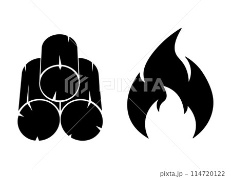 備長炭　火　アイコン 114720122