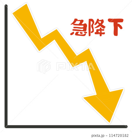 下降のグラフ 114720182
