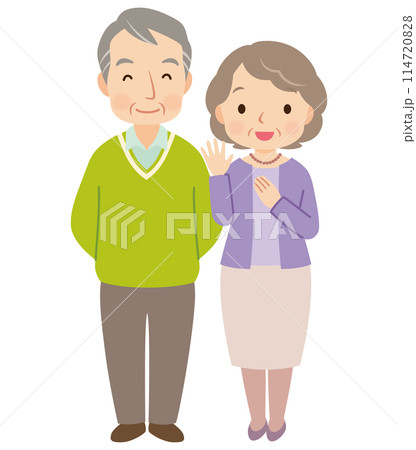 仲の良い高齢者夫婦　シニア 114720828