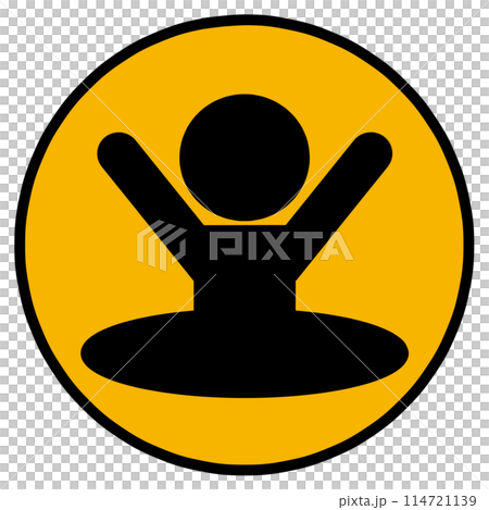 Caution sign for swamp Caution sign for swamp 114721139