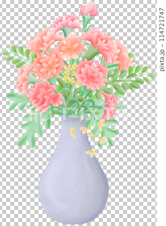 bouquet of Carnations in vase bouquet of Carnations in vase 114721747