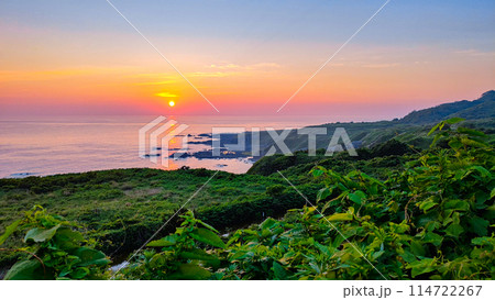 男鹿半島の夕暮れ 男鹿半島の夕暮れ 114722267