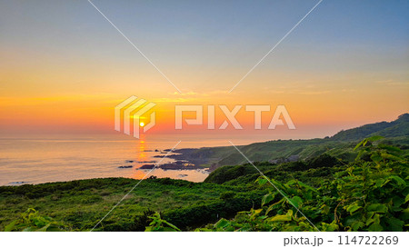 男鹿半島の夕暮れ 男鹿半島の夕暮れ 114722269