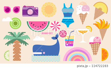 Summer concept design modern abstract background  114722283