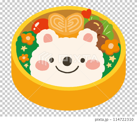 Cute character bento illustrations 114722310