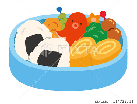 かわいい弁当のイラスト 114722311