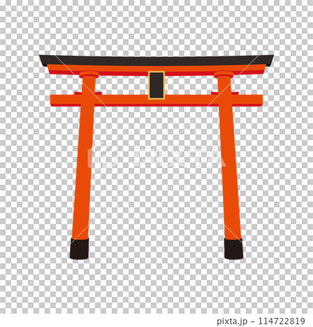 神社の鳥居のイラスト 114722819