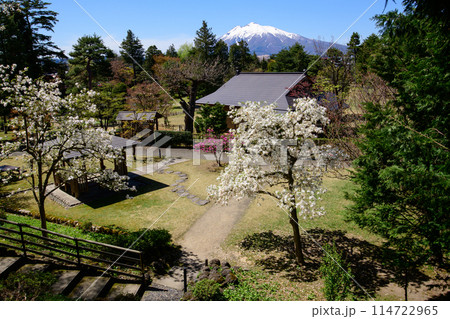 藤田記念庭園より望む岩木山　青森県　 114722965