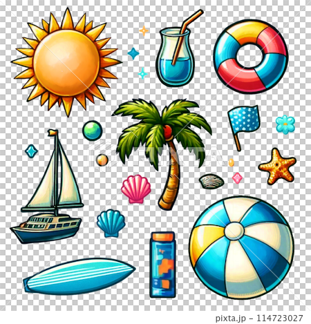 夏の海素材2 114723027