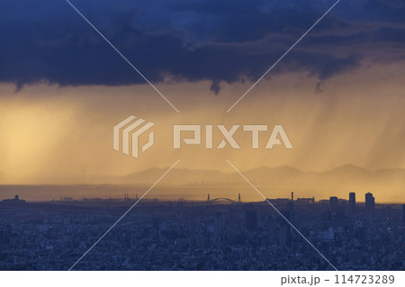 なるかわ園地_大阪府民の森からの夕景 なるかわ園地_大阪府民の森からの夕景 114723289