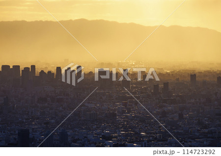 なるかわ園地_大阪府民の森からの夕景 なるかわ園地_大阪府民の森からの夕景 114723292