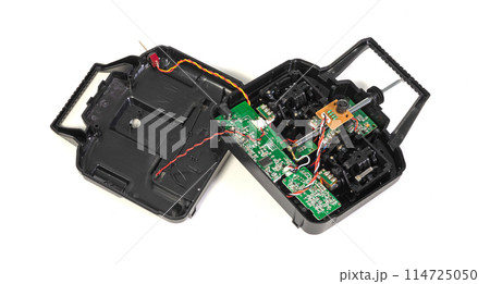 Toy airplane control opened, PCB's visible Toy airplane control opened, PCB's visible 114725050