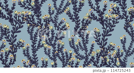 seamless pattern with wildflowers 114725243