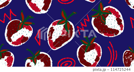 seamless pattern with strawberries seamless pattern with strawberries 114725244