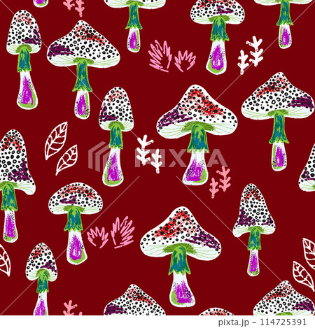 seamless pattern made of mushrooms seamless pattern made of mushrooms 114725391