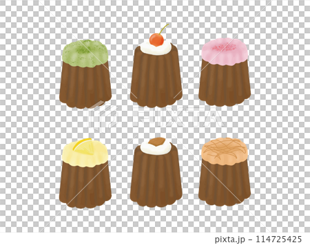 手繪裝飾canelé 114725425