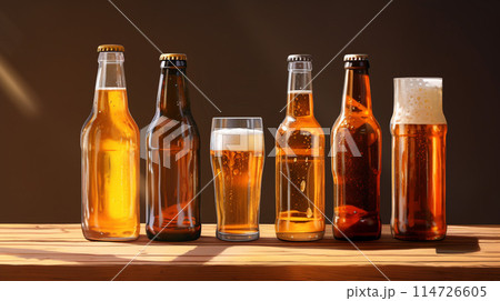 バーカウンターのビール 114726605