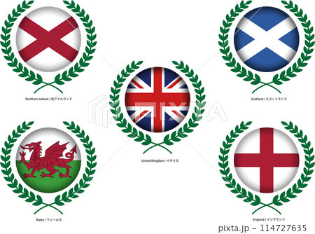 イギリスの国旗のイメージ素材セット 114727635