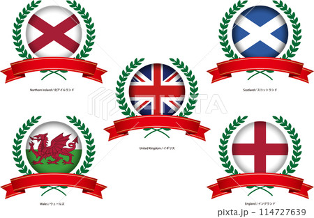 イギリスの国旗のイメージ素材セット 114727639