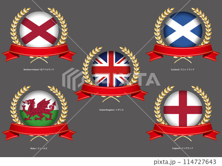 イギリスの国旗のイメージ素材セット 114727643