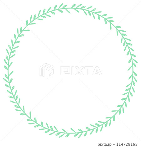 オシャレな草の枠 114728165