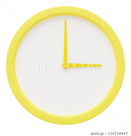 3D画像_シンプルな壁掛け時計_3時 3D画像_シンプルな壁掛け時計_3時 114728447