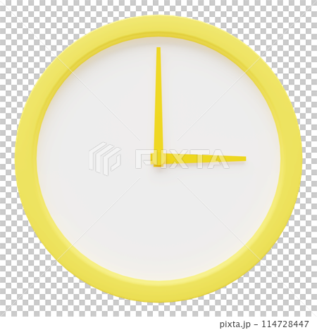 3D画像_シンプルな壁掛け時計_3時 3D画像_シンプルな壁掛け時計_3時 114728447