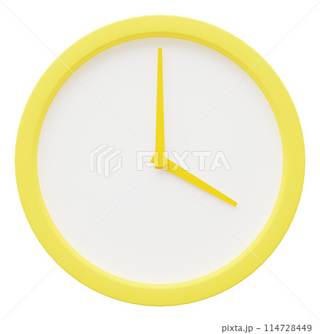 3D画像_シンプルな壁掛け時計_4時 114728449