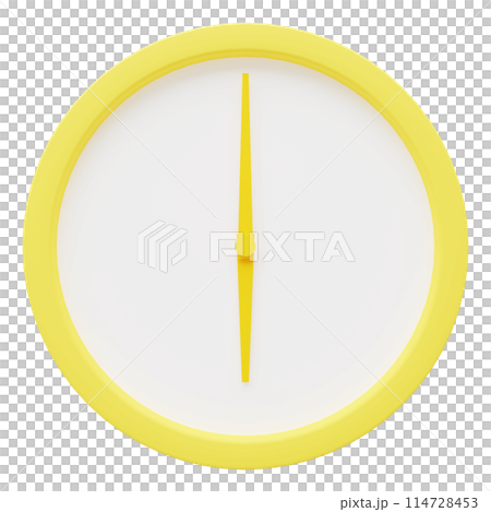 3D画像_シンプルな壁掛け時計_6時 3D画像_シンプルな壁掛け時計_6時 114728453