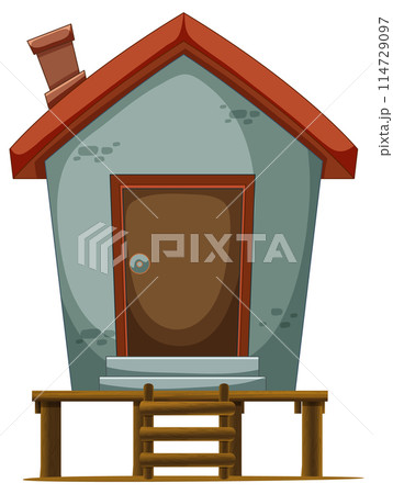 Cozy Cartoon House Illustration 114729097