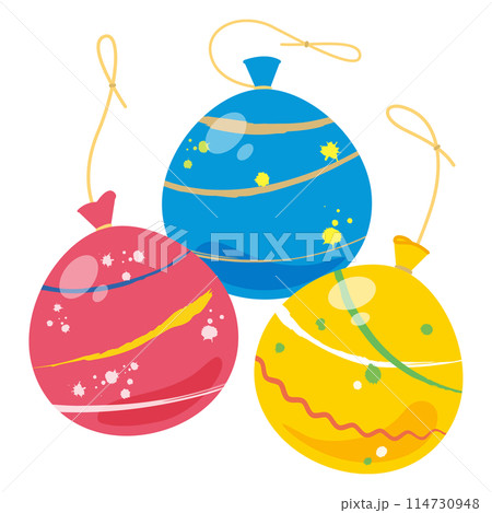 カラフルなヨーヨー 114730948