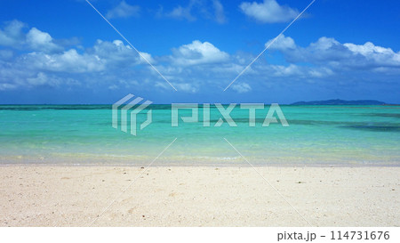 竹富島の絶景の海 カイジ浜 沖縄 竹富島の絶景の海 カイジ浜 沖縄 114731676